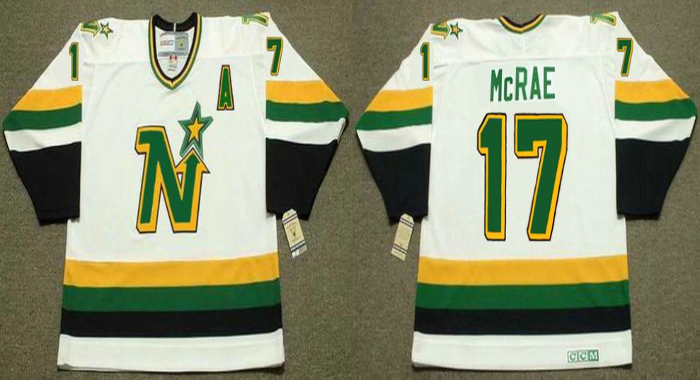 2019 Men Dallas Stars #17 Mcrae White CCM NHL jerseys